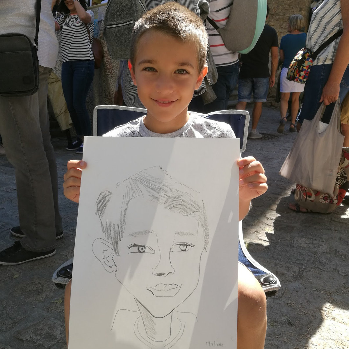 Caricature d'atelier — étude du trait, Isabelle Mellah